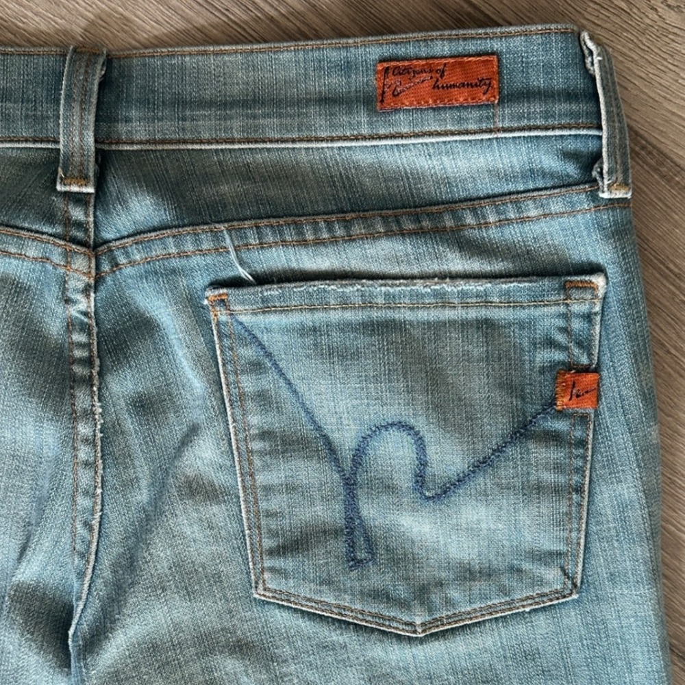 Citizens Of Humanity Jeans 29 Light Wash Kelly #001 Stretch Low Waist Bootcut - Picture 5 of 10